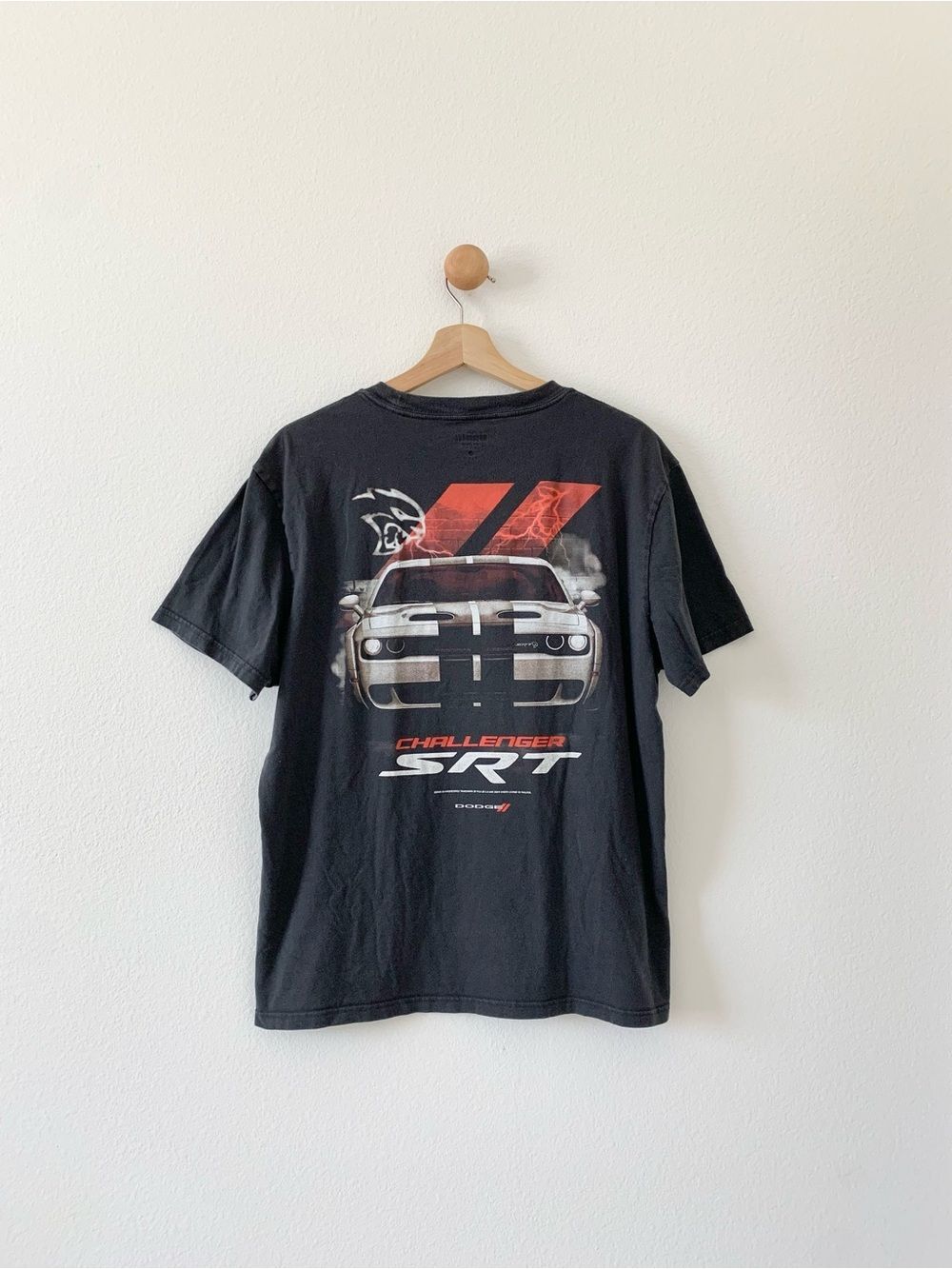Hollister Black Challenger SRT Dodge Short Sleeves Crew Neck Tee Shirt L
